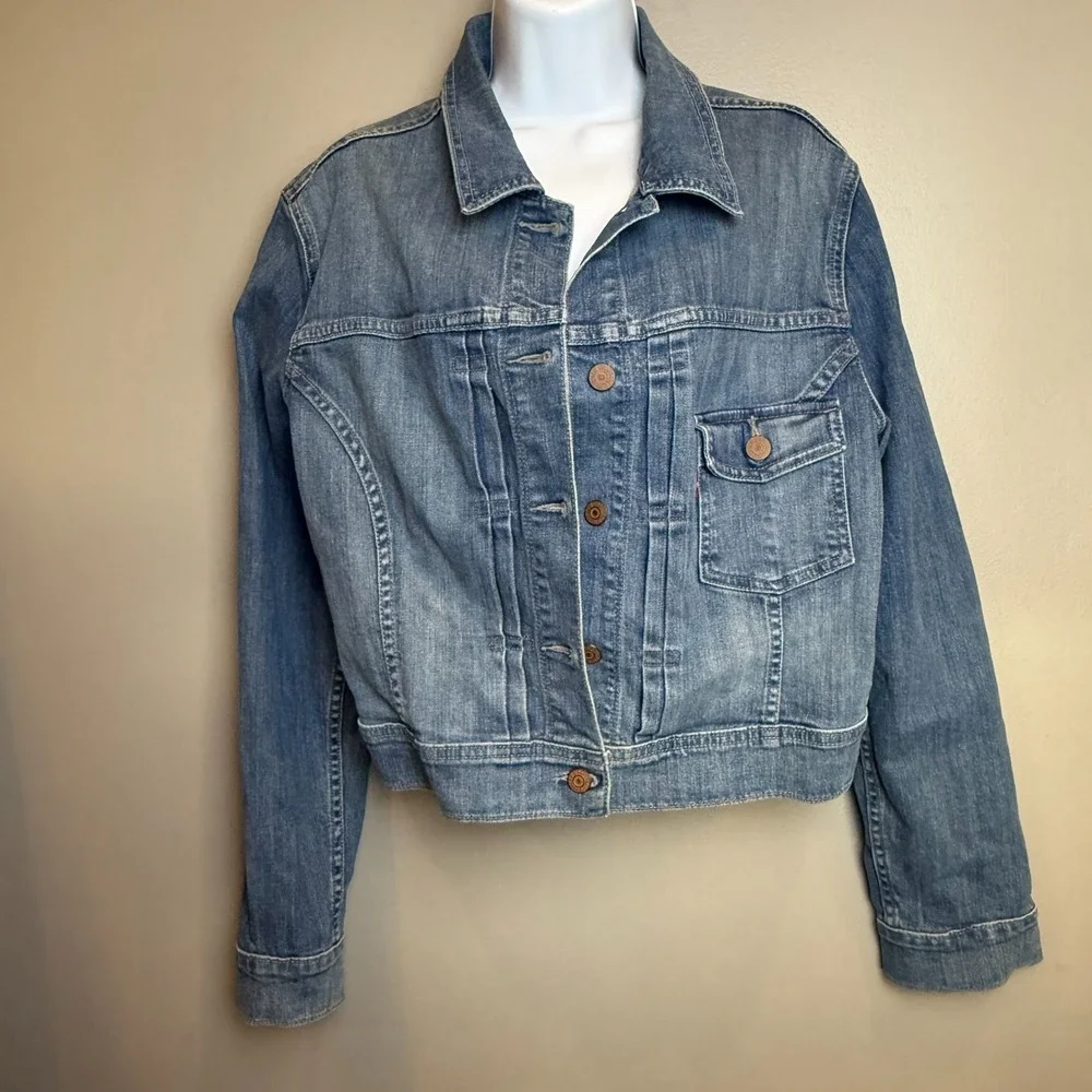 Levi's Light Wash Denim Jacket XL Stretch Trucker Jean Jacket